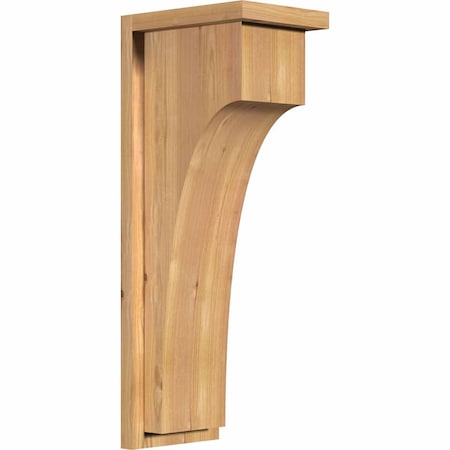 Ekena Millwork Huntington Smooth Corbel w/Backplate, Western Red Cedar, 7 1/2"W x 10"D x 26"H COR08X10X26HUN01SWR